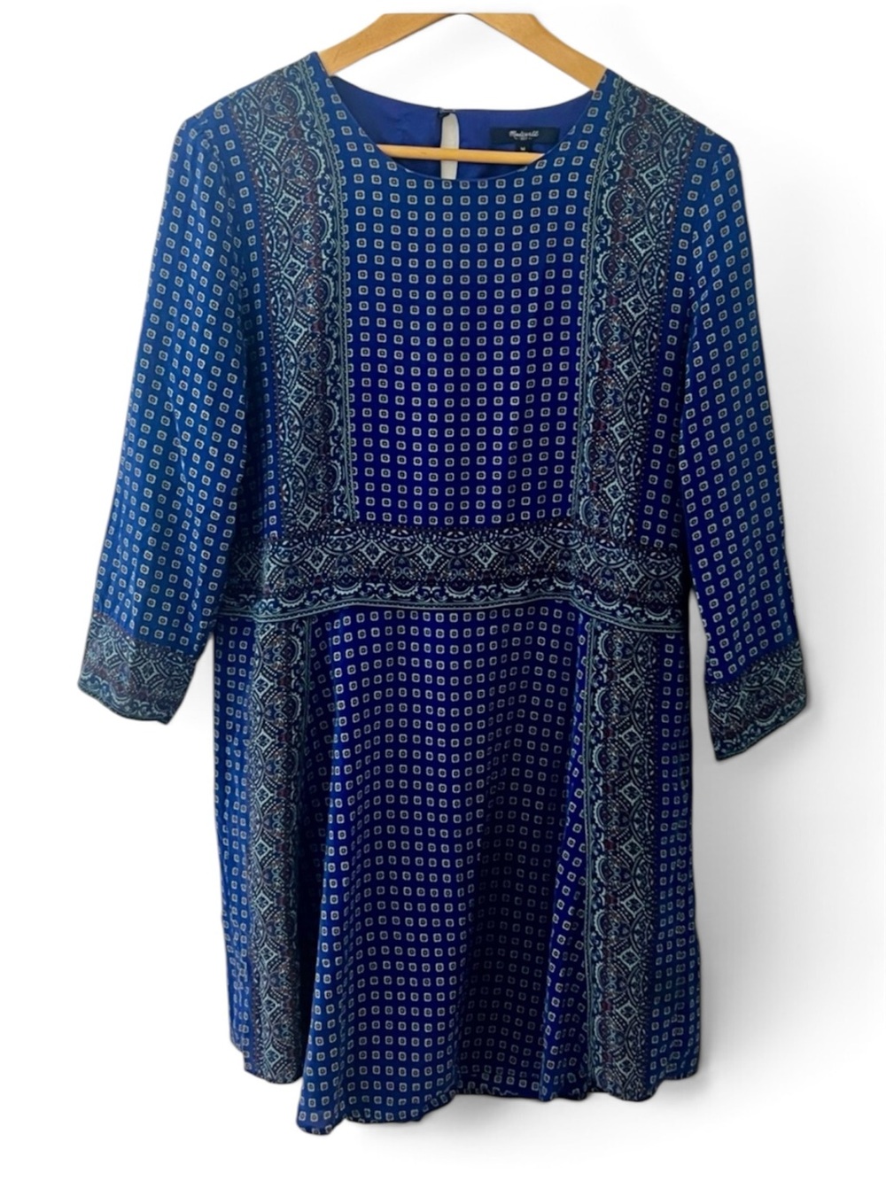 Madewell  100% Silk Geometric Print Mini Dress - Size M